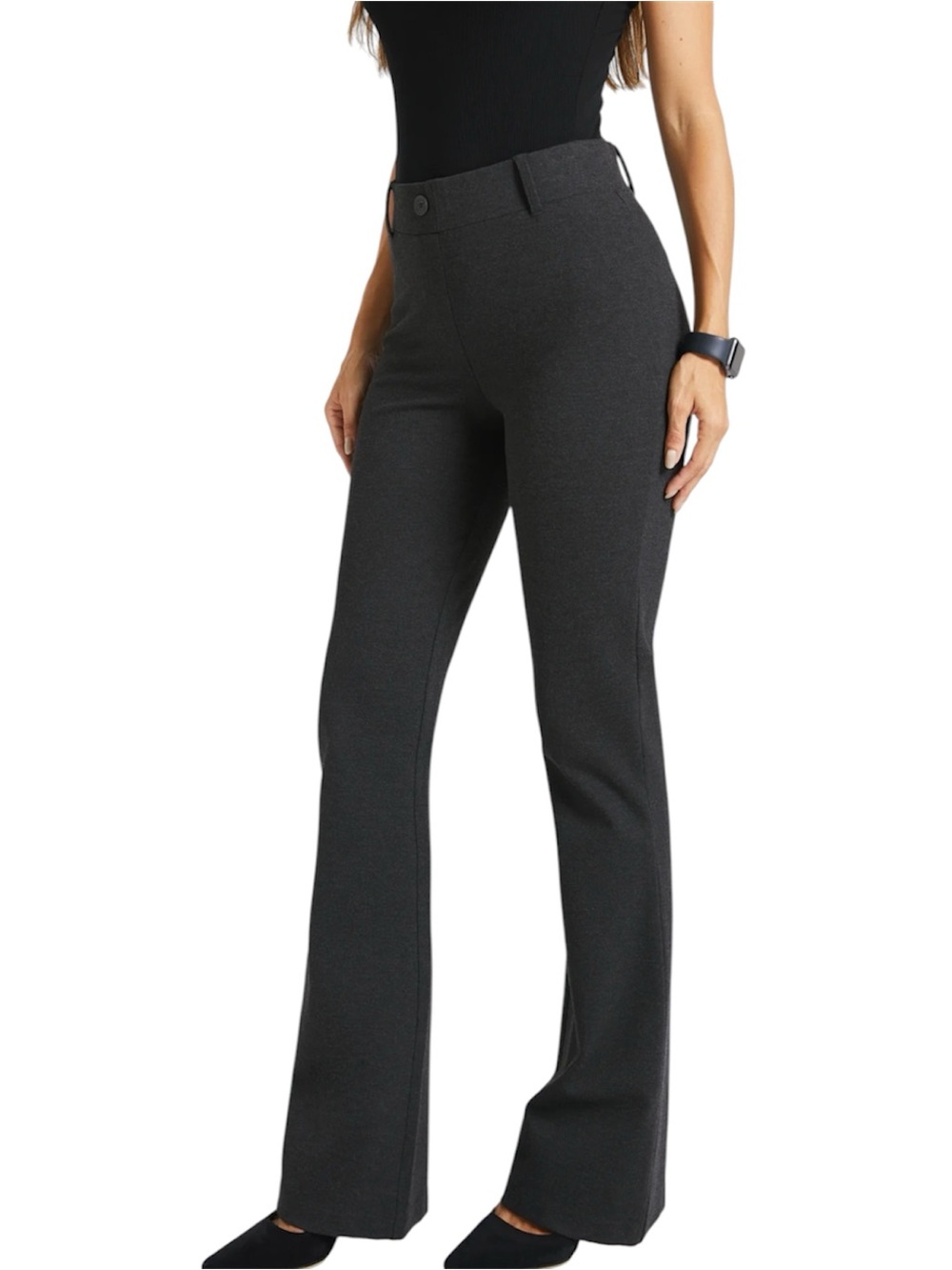BETABRAND Classic DPYP Dress Yoga Pants Bootcut Charcoal Women’s Size XXL Petite